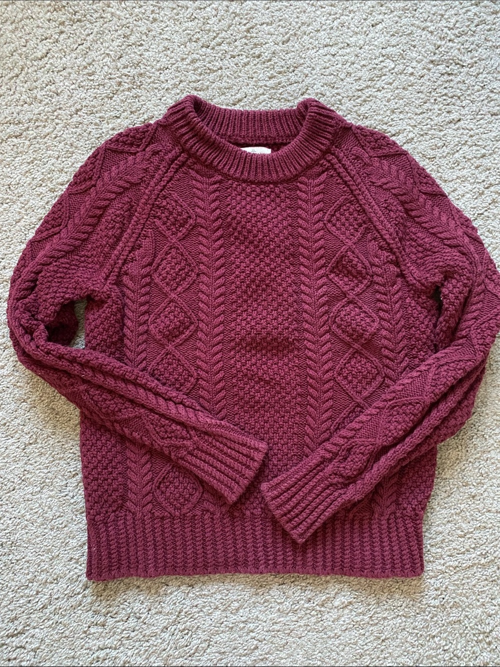 LL Bean Signature Fisherman Sweater size M